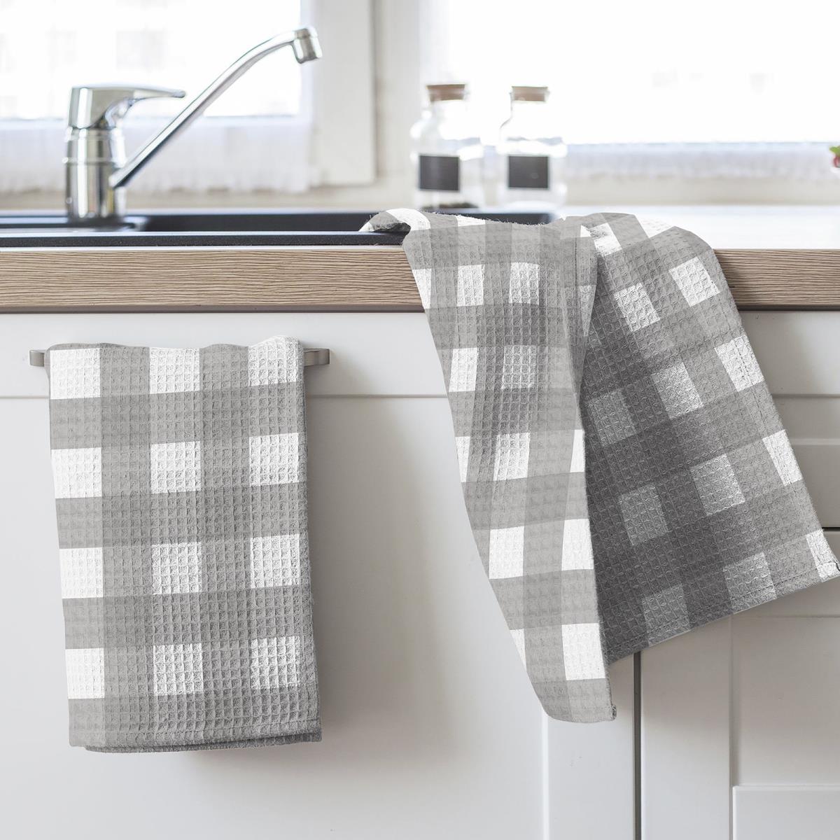 Комплект полотенец д/Кухни 45*60*2 шт вафельные Vse DOMA  Пуаро 60163-2