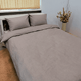 Комплект пододеяльник и наволочки 50x70 из поплина 100% хлопок, темно-бежевый