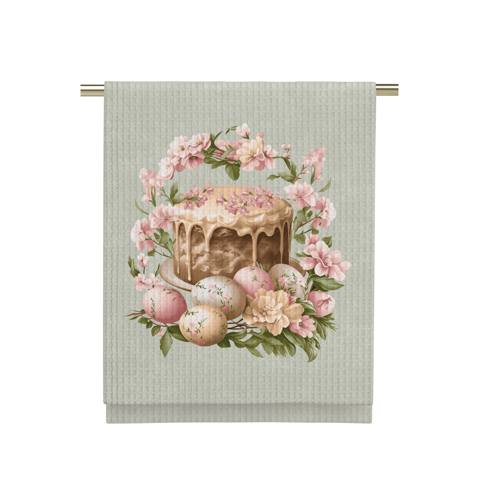 Полотенце д/Кухни 45*60 вафельные Vse DOMA  Светлое воскресенье 60361-1 