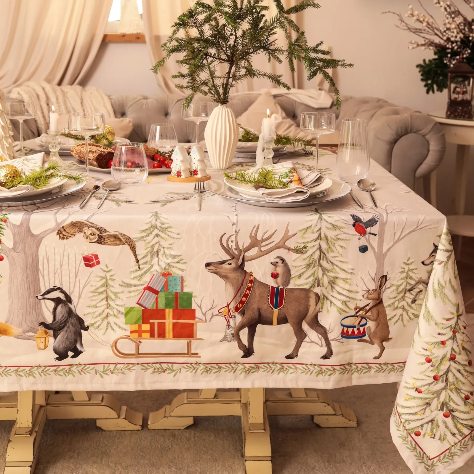 Скатерть хлопок саржа Этель Новогоднее Чудо