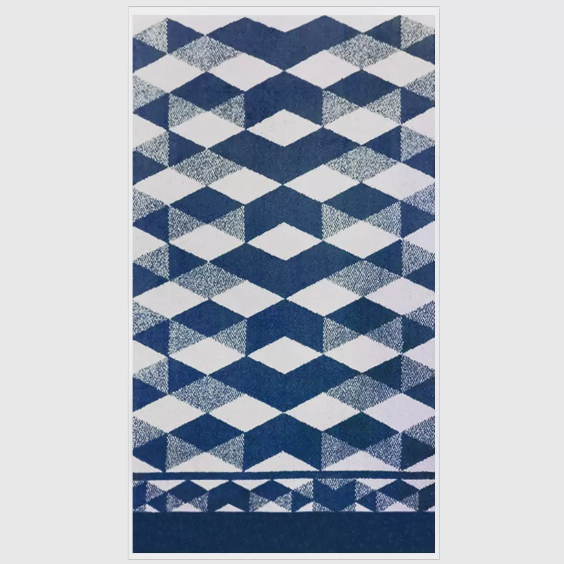 Полотенце Махровое хлопок "Карбон" синий