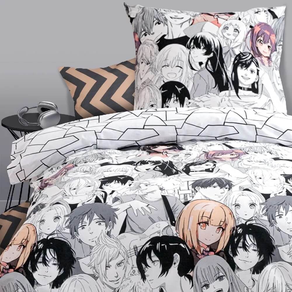 КПБ 1.5сп ПОПЛИН ДЕТский нав.70*70*1 100% хлопок Твой стиль Manga 70903/1