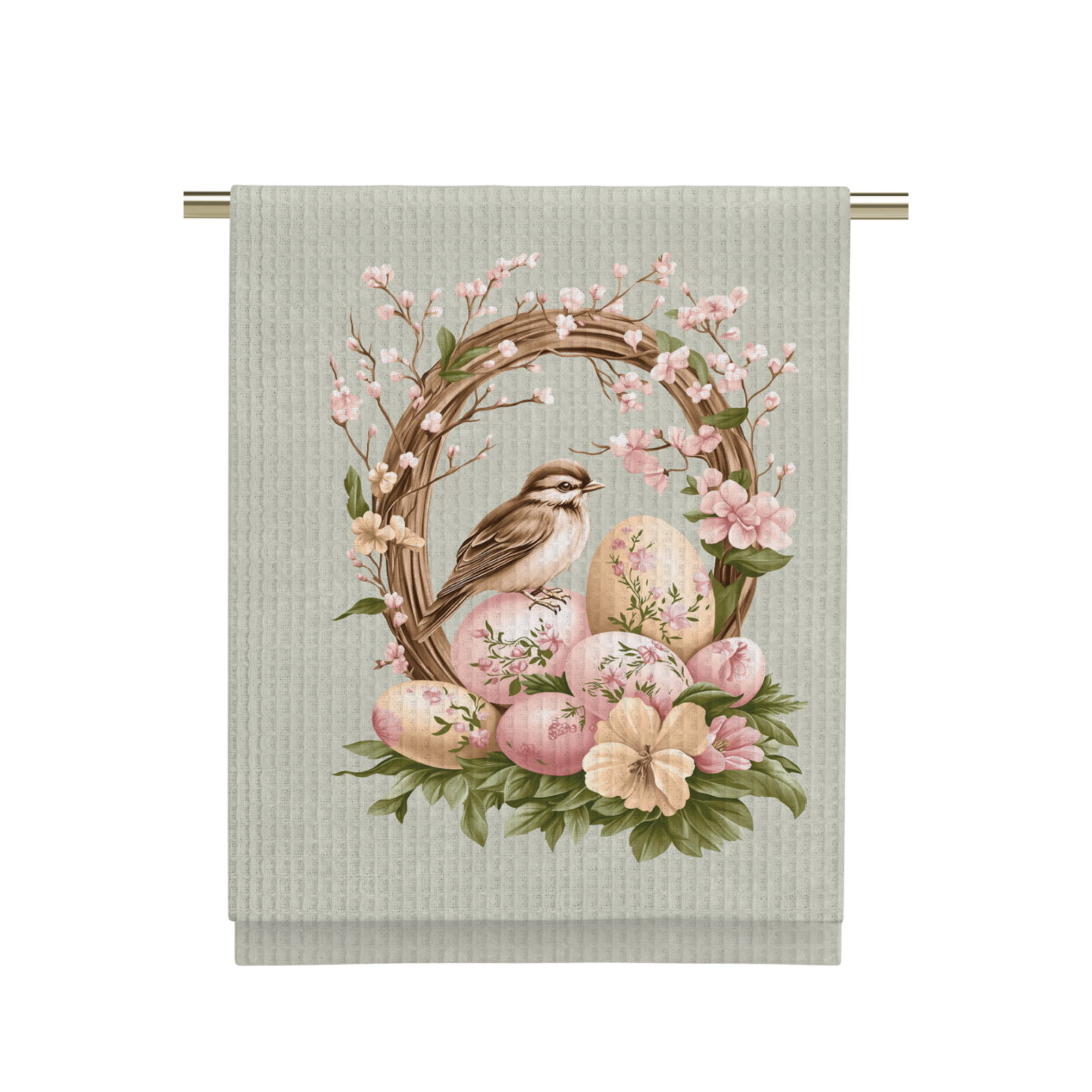 Полотенце д/Кухни 45*60 вафельные Vse DOMA  Радостная весть 60361-1 