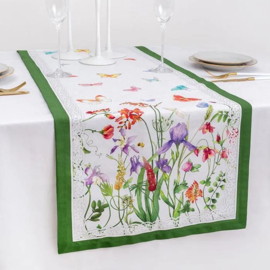Дорожка 40*146 100% хлопок Этель Луговые цветы