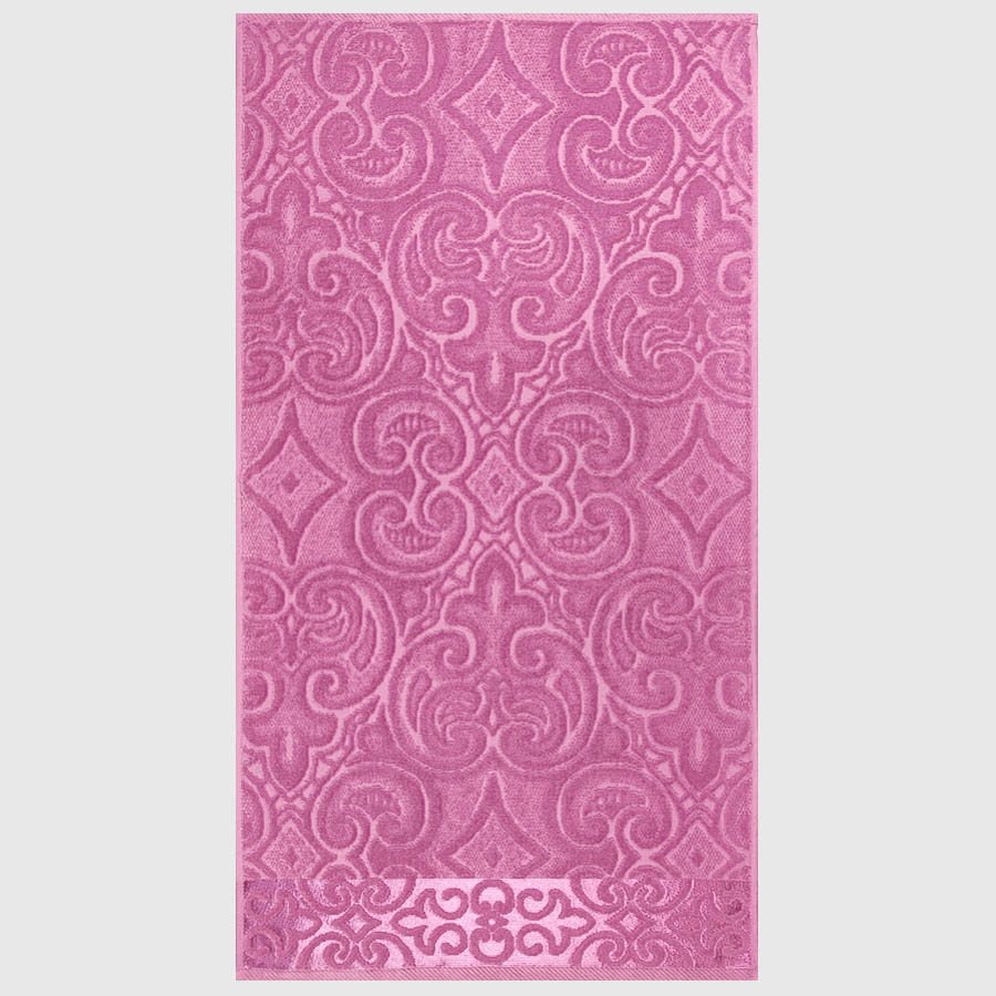 Полотенце махровое хлопок жаккард "Султан" цвет Сирень