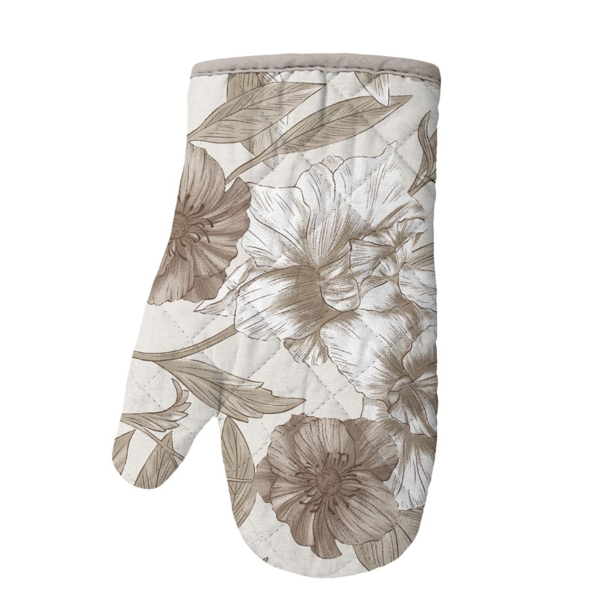 Прихватка-рукавица рогожка 18х28 Vse DOMA  Флора 60050-2