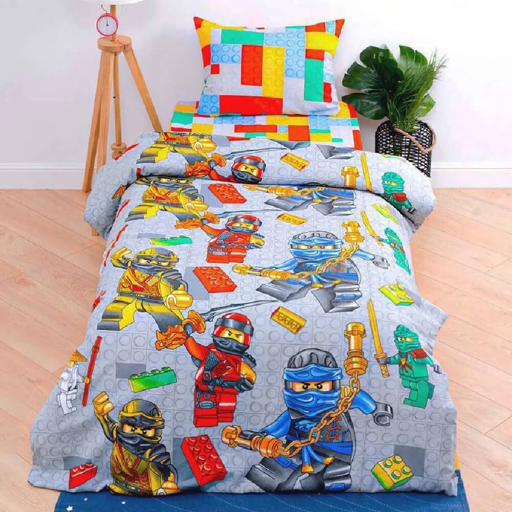 КПБ 1.5сп БЯЗЬ ДЕТский нав.70*70*1 100% хлопок Василёк Пиксели 10191/1