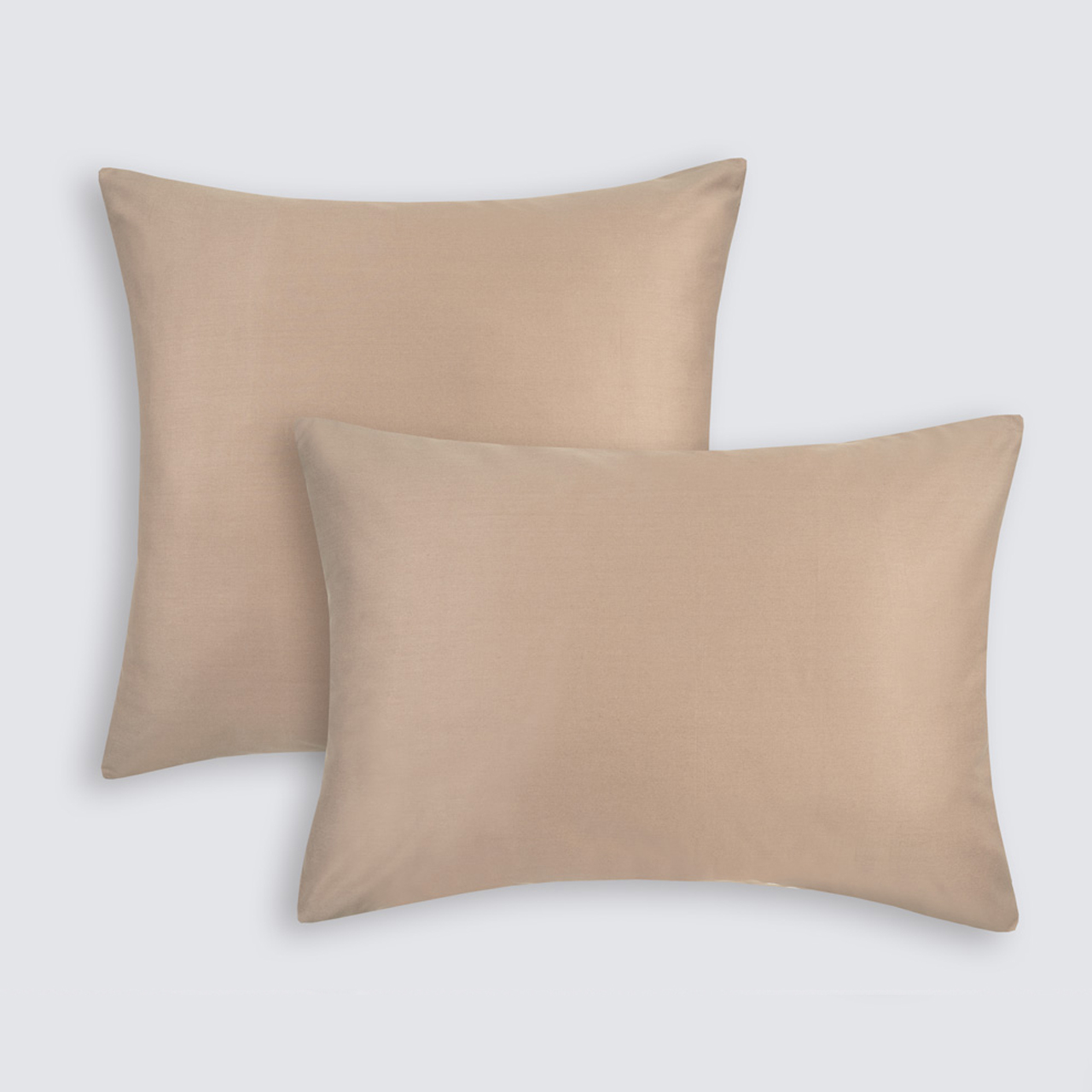 Комплект наволочек САТИН 100% хлопок Ecotex, бежевый