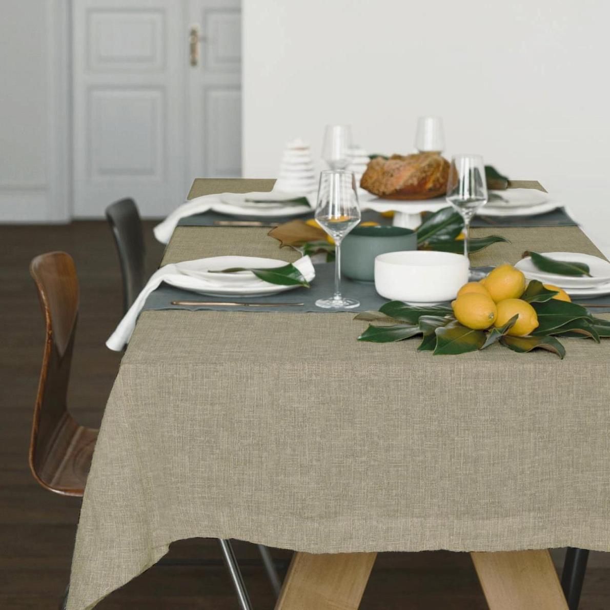 Скатерть рогожка 145х145 Vse DOMA Латте  60008--1