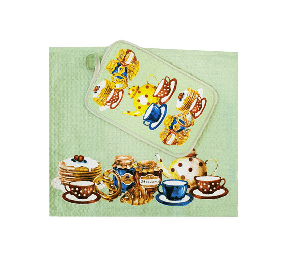 Кухонный набор полотенце 45*60+ прихватка 14*22 Блины БВ-71