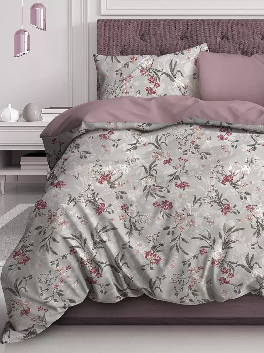 Комплект постельного белья сатин Монблан Silvia, наволочки 70x70