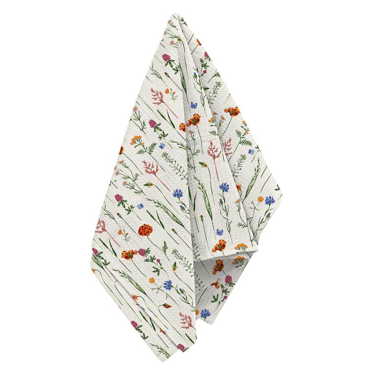 Комплект полотенец д/Кухни 45*60*2 шт вафельные Vse DOMA  Полевые цветы 60286-1